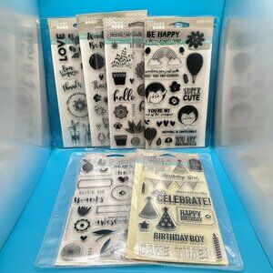 Hampton Art Jillibean Soup Stamp Mushroom Birthday Boho Rainbow Happy Thanks
